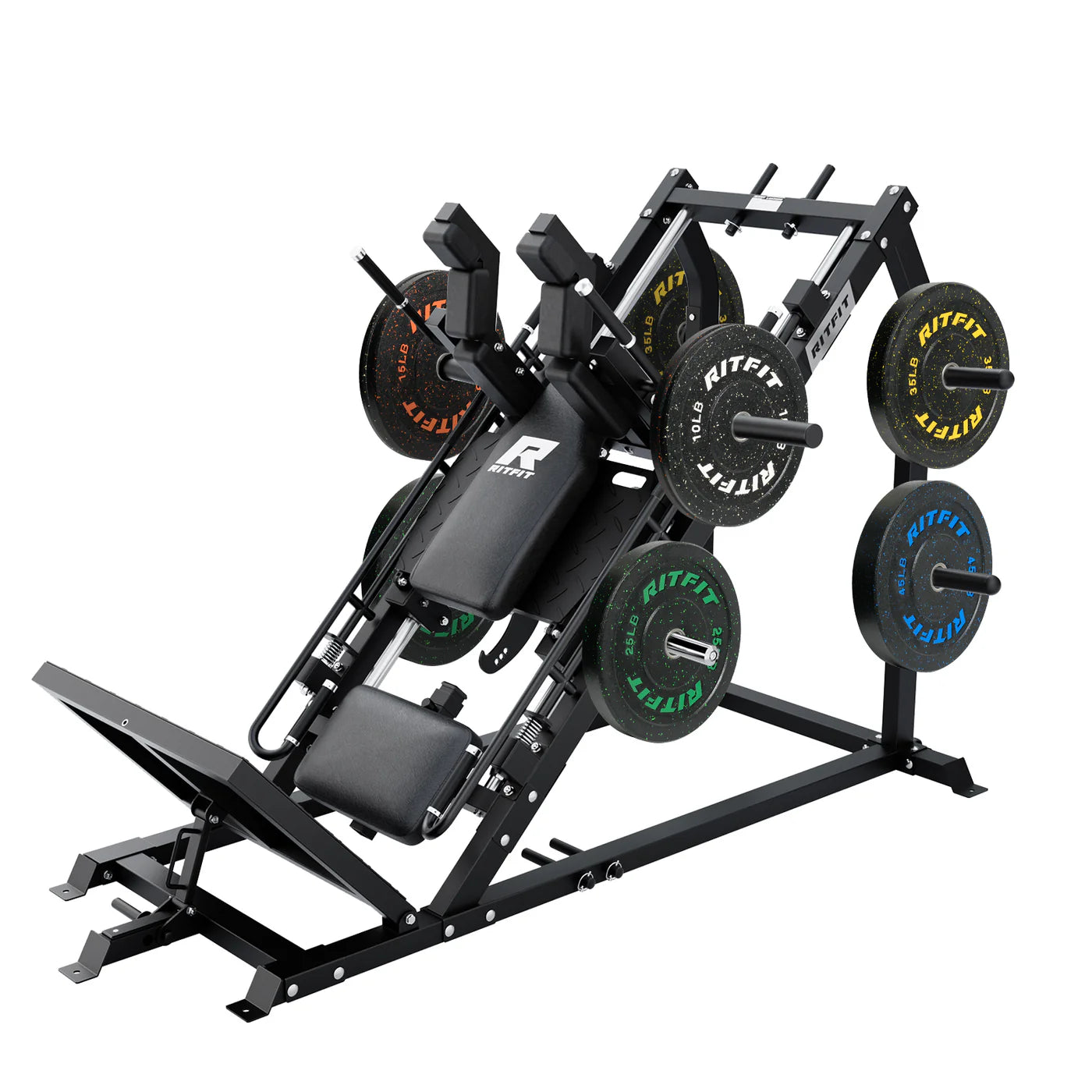 RitFit GAZELLE PRO 3-in-1 Leg Press & Hack Squat Machine Set INCLUDES WEIGHTS