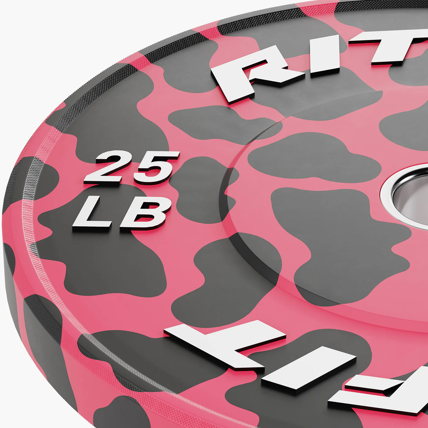 RitFit Pink leopard print bumper plates Olympic 2-Inch Rubber