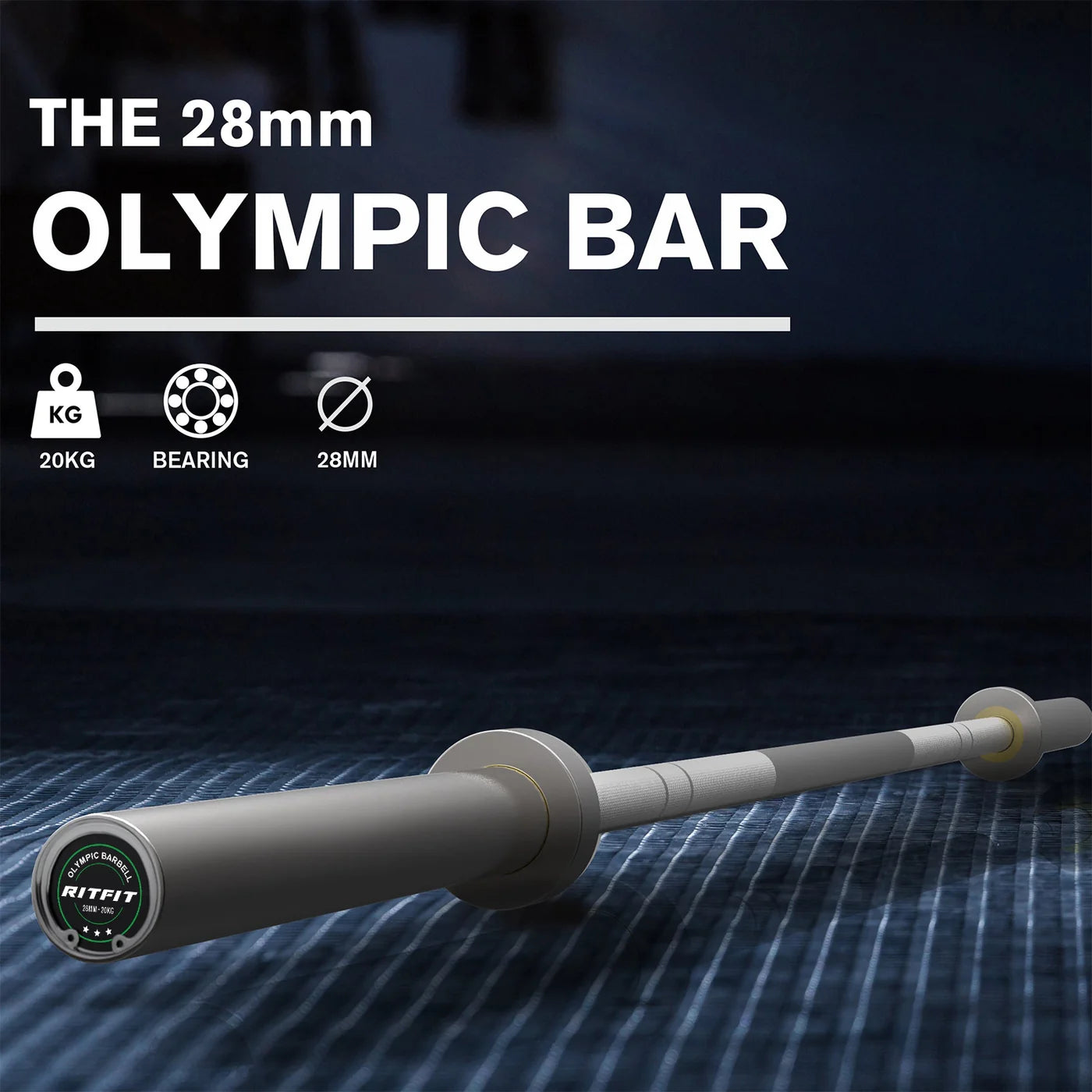 RitFit 7FT Olympic Barbell Bar 2'' Weight Lifting Bar