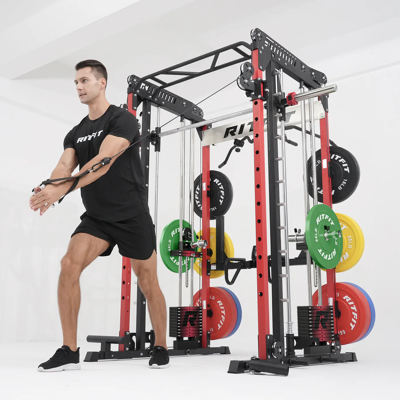 RitFit M1 PRO Smith Machine Weight Stack Home Gym Package