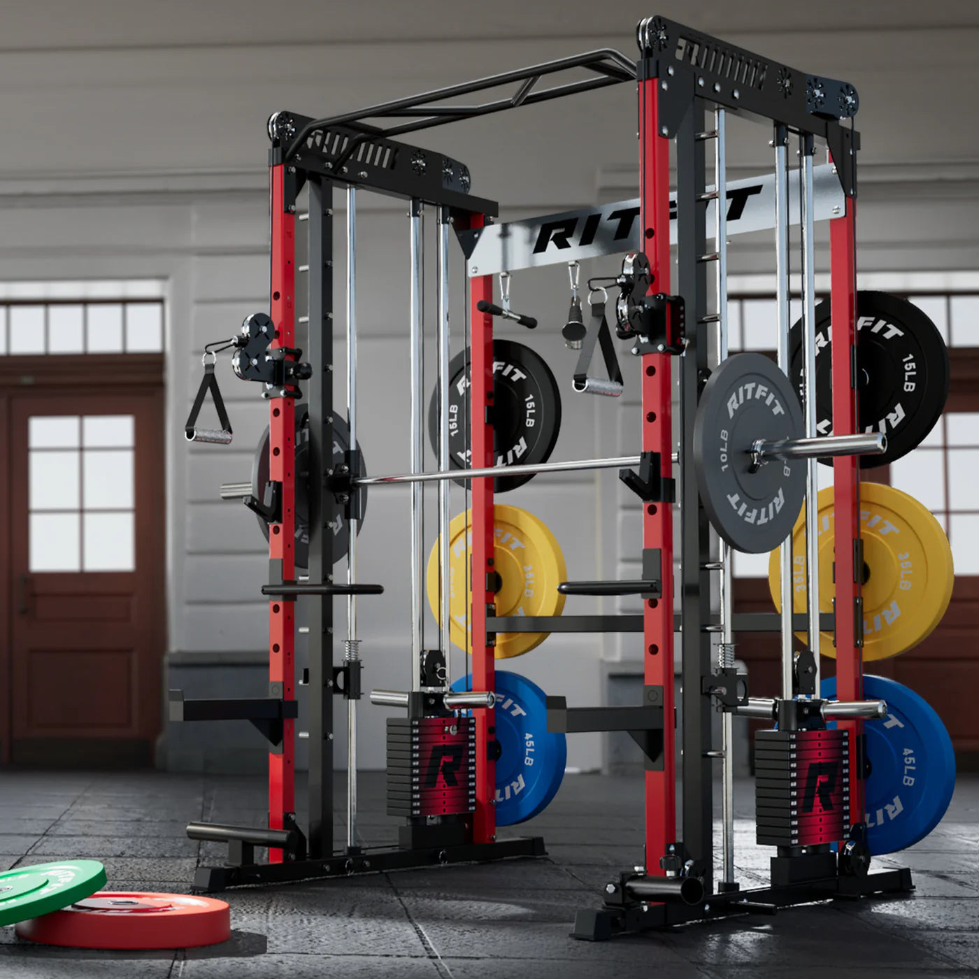 RitFit M1 PRO Smith Machine Weight Stack Home Gym Package