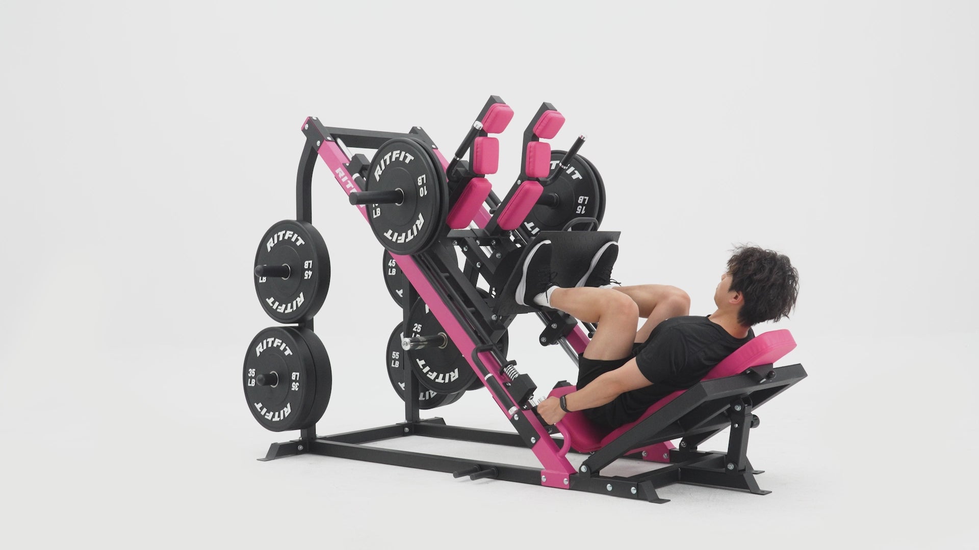 PINK RitFit GAZELLE 3-in-1 Leg Press Hack Squat Machine for Home Gym
