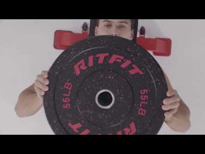 RitFit Fleck Bumper Plates 2-Inch Olympic Rubber Weight Plates